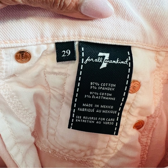 7 For All Mankind High Waist Cropped Straight Leg Jeans - Picture 8 of 8